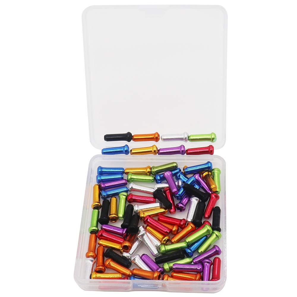 VTurboWay 8 Color 80 PCS, Cable End Crimps, Bike Caps, Alloy 80PCS