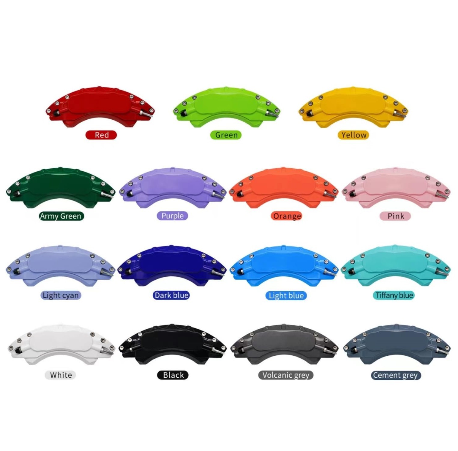 AOOA Caliper Covers Yellow Brake and Black Characters Covers Fits 2015-2023 M…