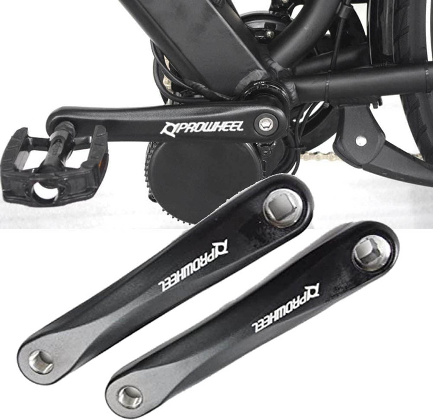 Ebike Crank Arm Available in Square Hole,140MM/152MM/160MM/165MM/170MM/175MM Bla