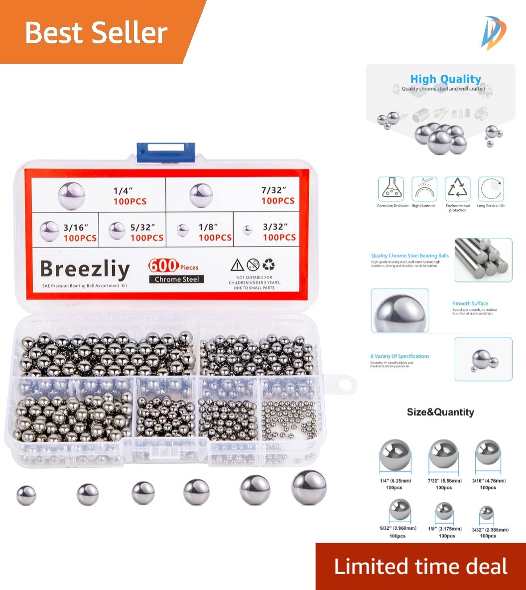 Versatile 600pcs Loose Bicycle Bearing Balls – Precision & Corrosion-Resistant