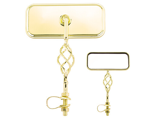 ONE Bike Rectangle Cage Mirror All Gold. Bike parts,Bicycle parts.