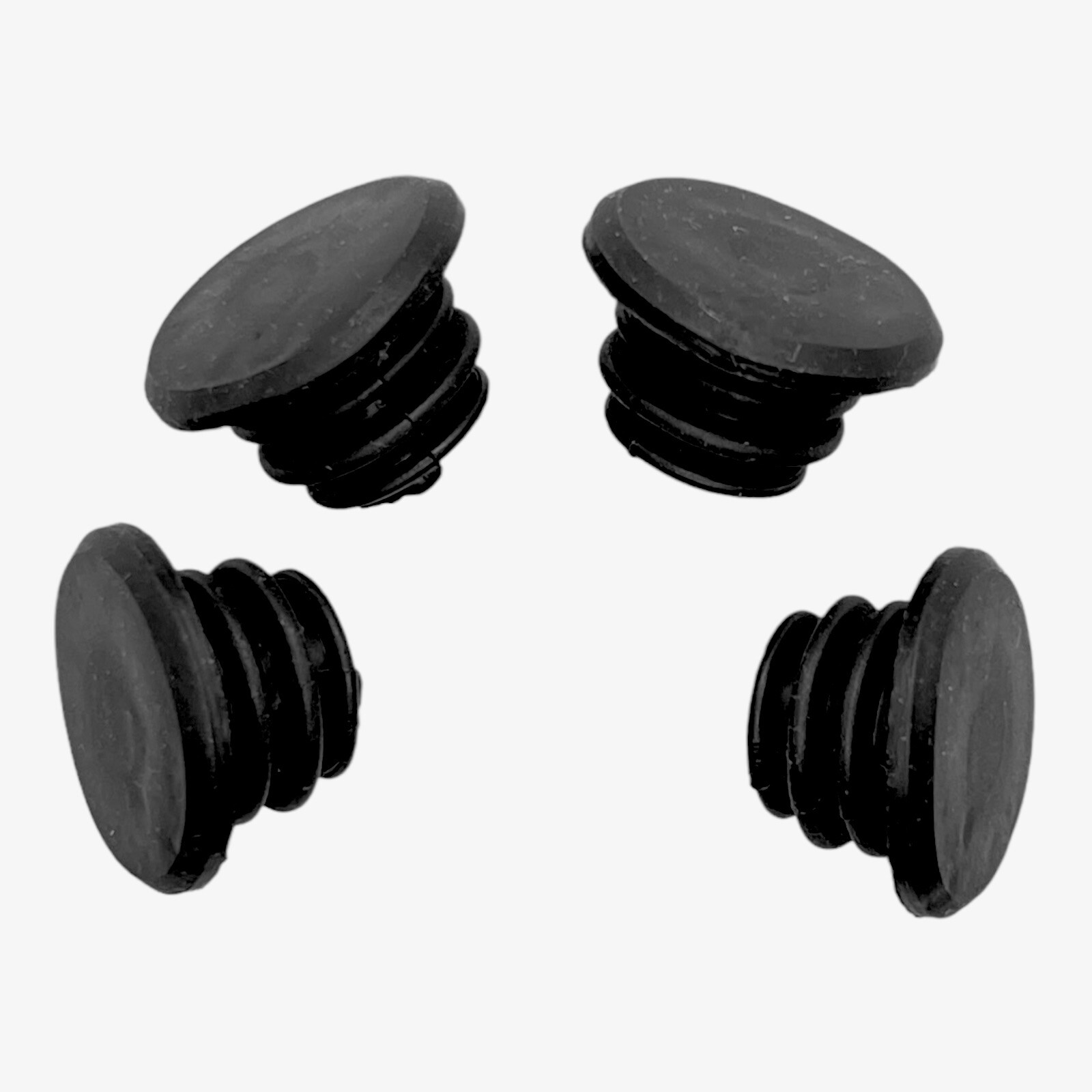 Rubber Bike Handlebar End Plugs / Grip Caps / Bicycle Bar End 4 Pack
