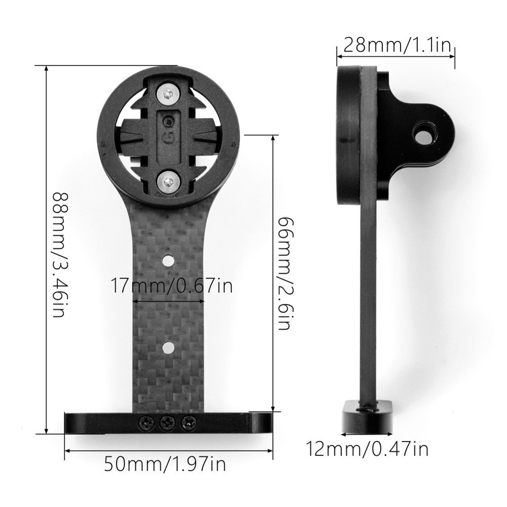 Aluminum Carbon Fiber Mount for Bike Handlebar Suitable for Garmin and