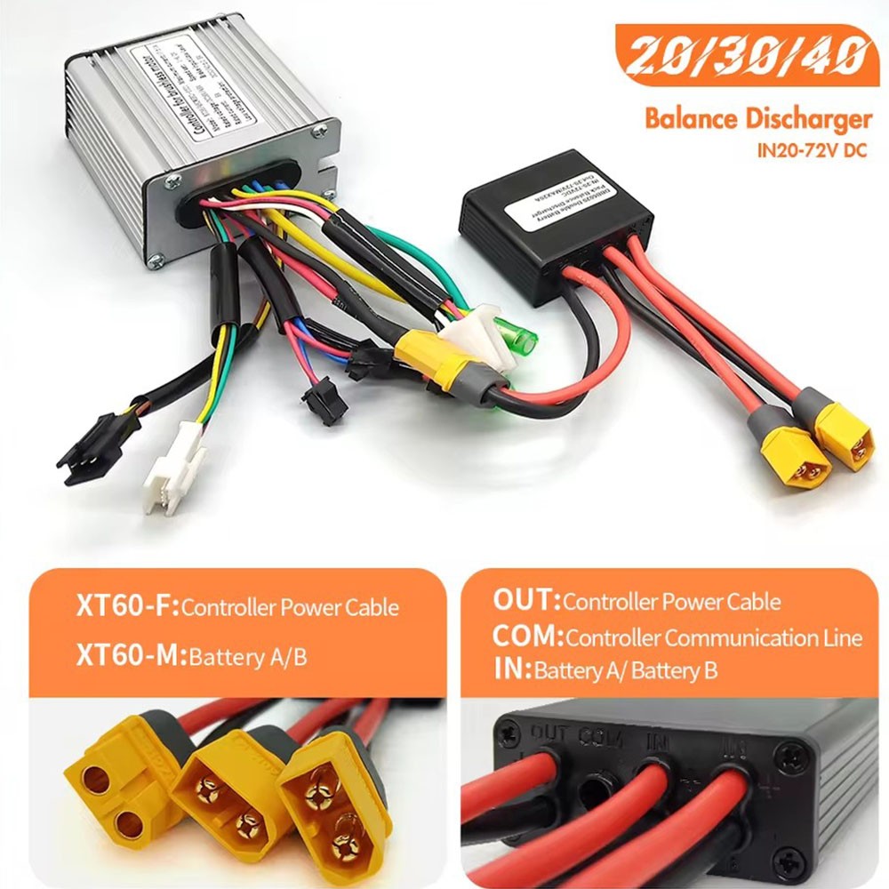 E-bike Dual Battery Discharge Converter Balanced Discharge Connection Adapter
