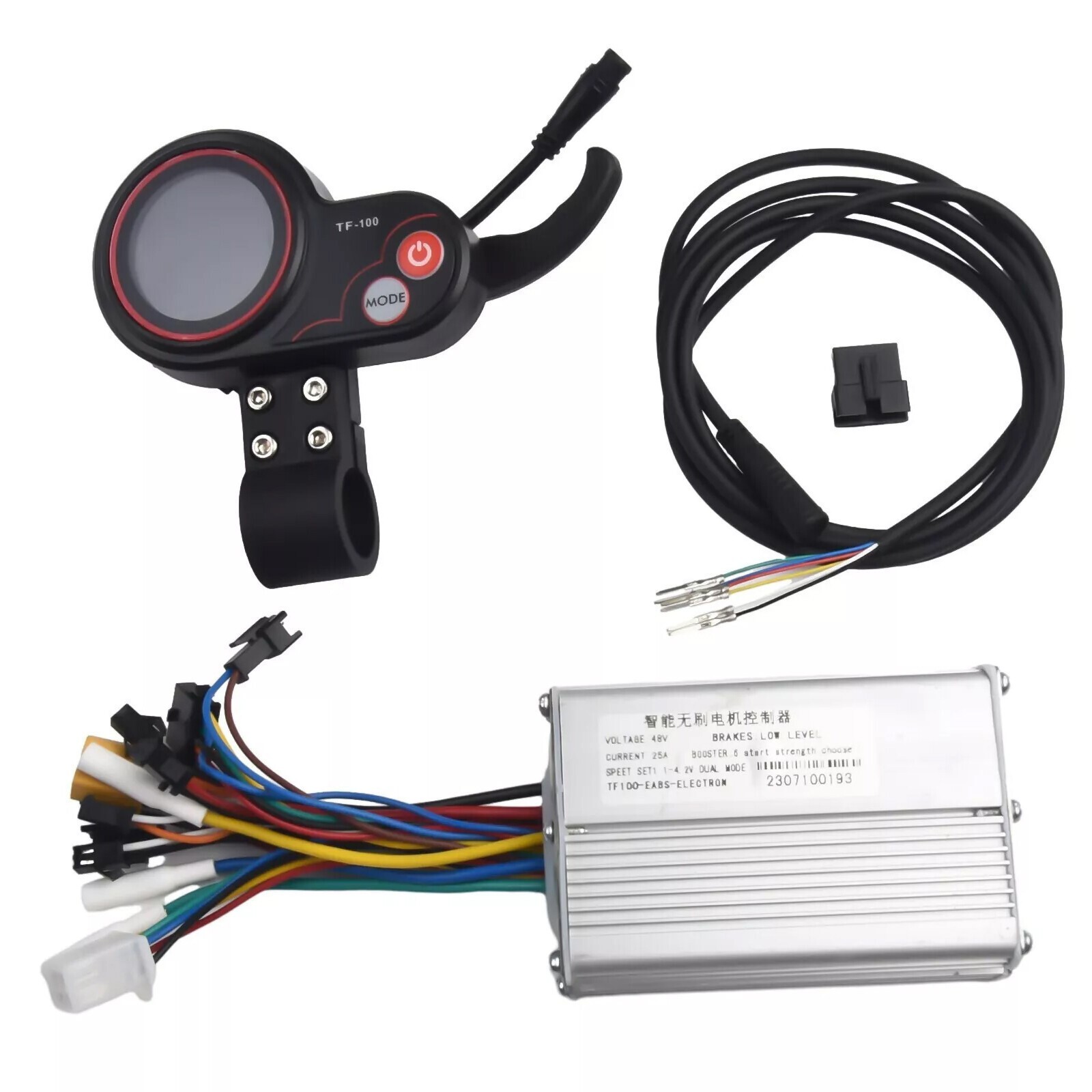 1200W 48V-25A Brushless Motor Controller+LCD Display +6 Pin Cable For Scooter US