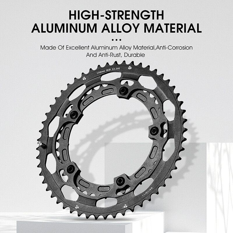 WEST BIKING Road Bike Tooth Disc Aluminum 130BCD Double Chainring 39/53T 8-11S