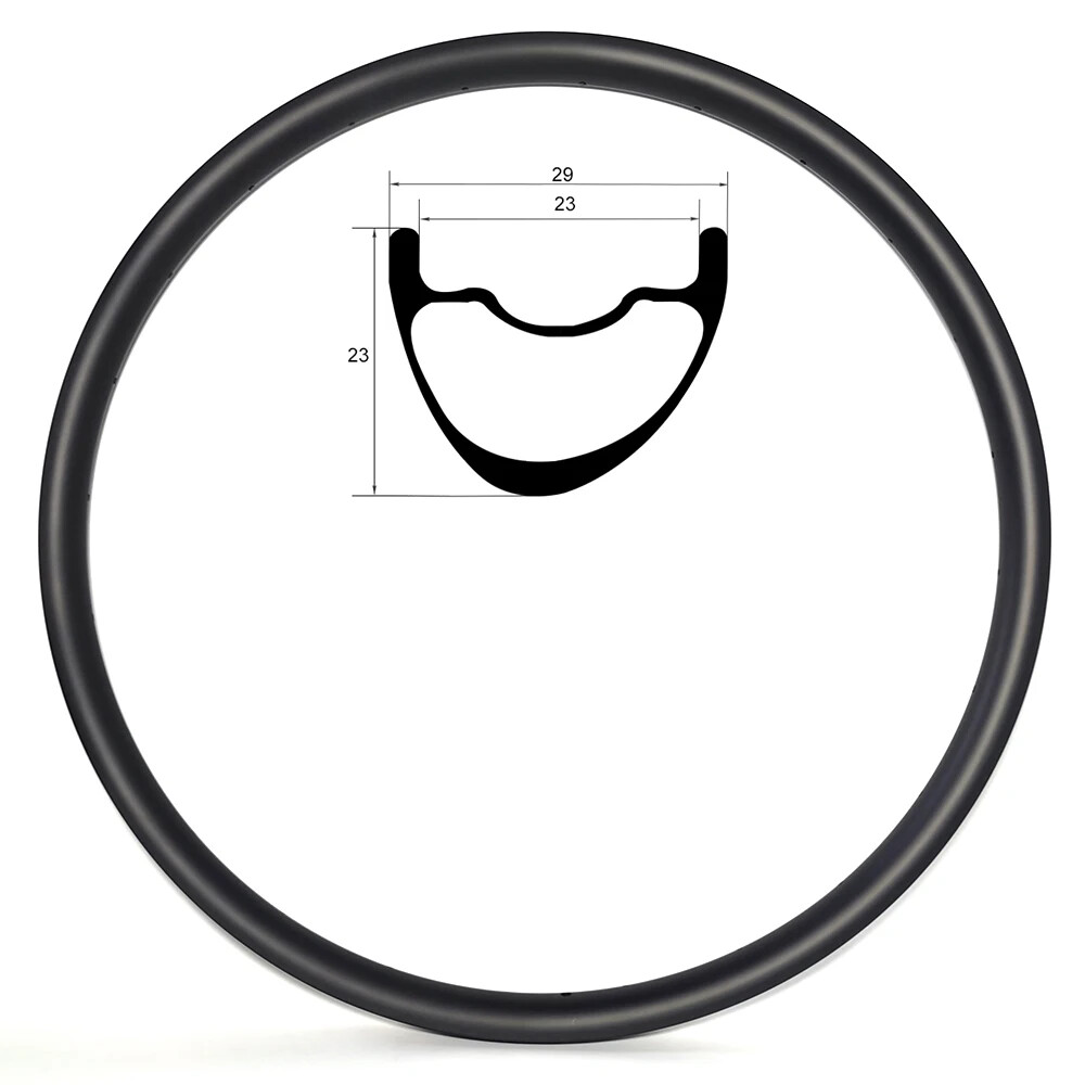 Asymmetrical Mountain Bike Rims 29er 29x23mm Carbon XC Tubeless Bicycle Wheels