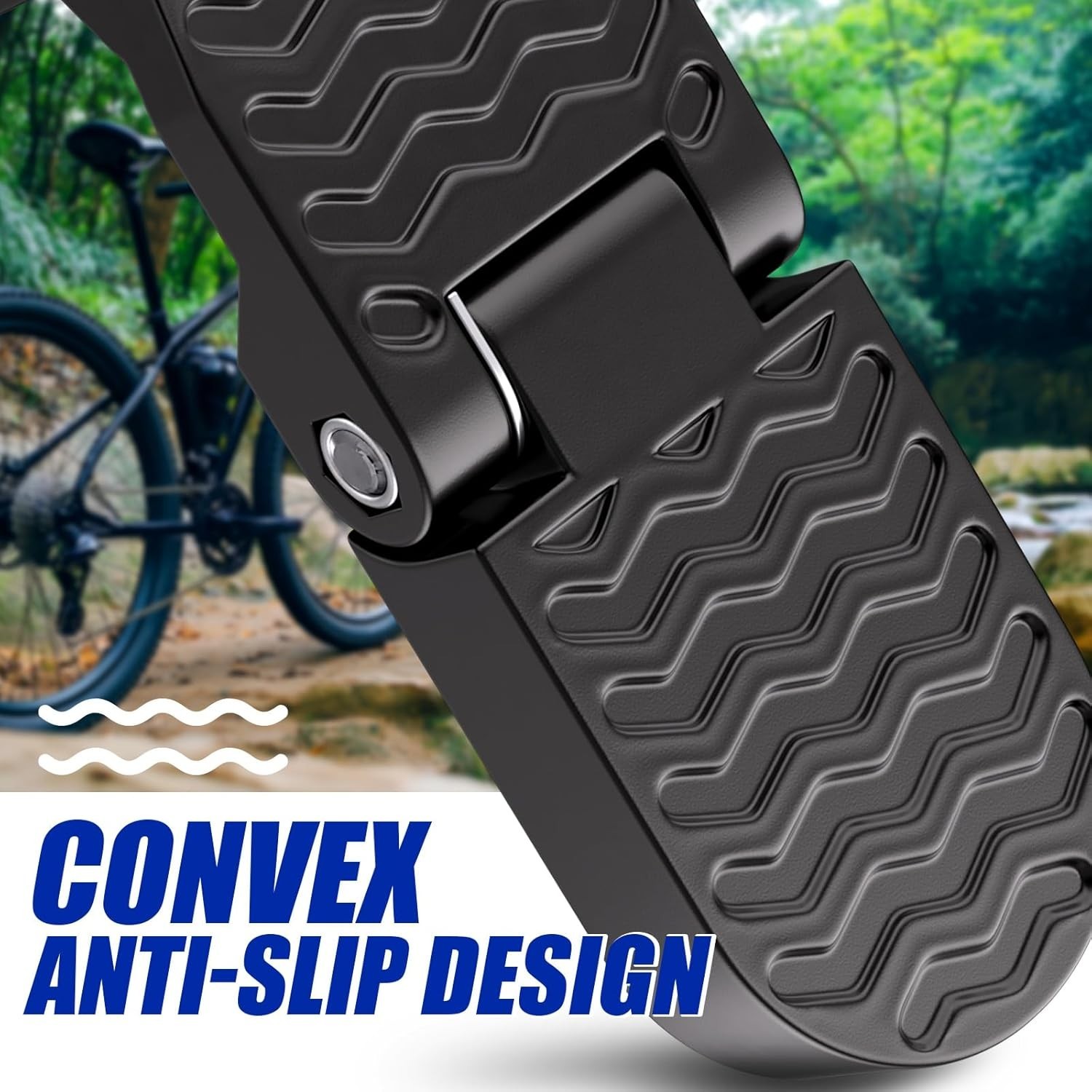 Folding Aluminium Bicycle Foot Pegs for E-Bikes & Mountain Bikes – 2PCS