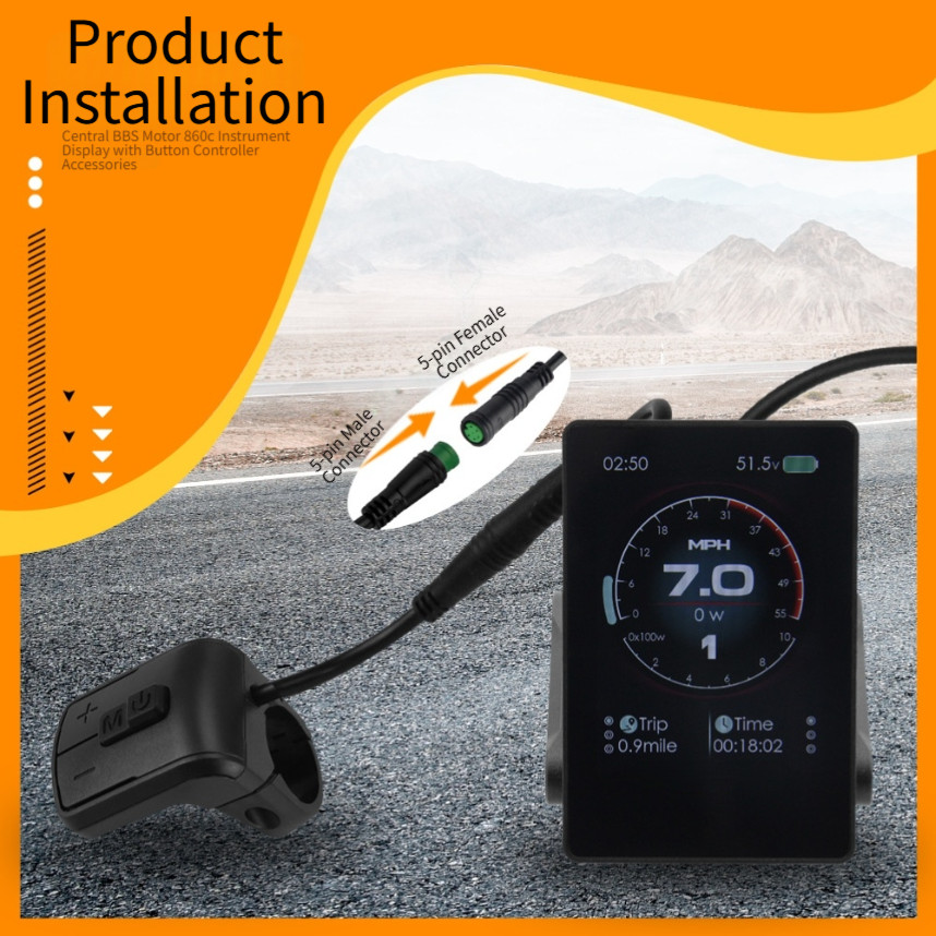Trip Data Monitor For Easy Monitoring During Rides 860C Display Button