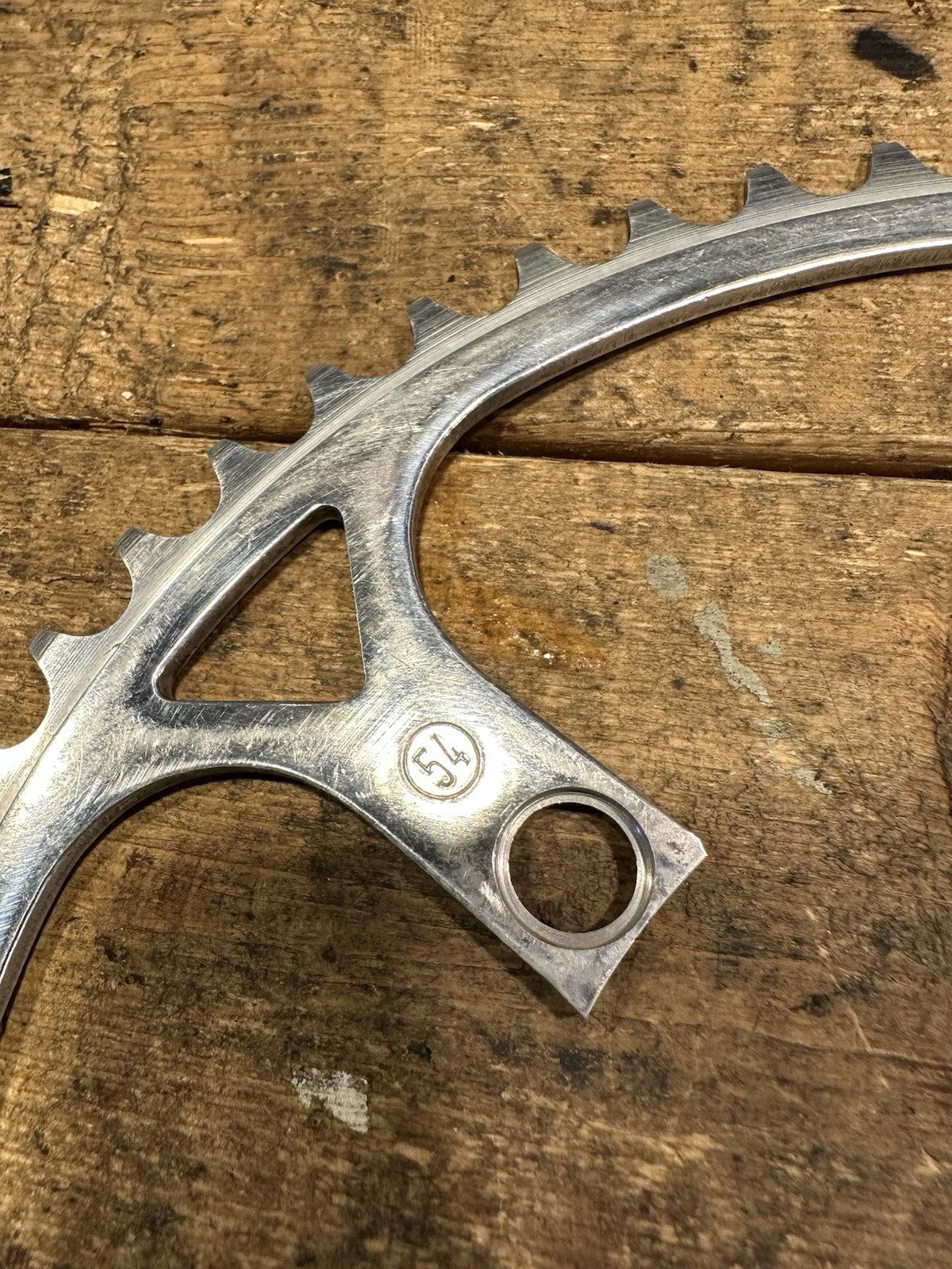 ZEUS 54 tooth 119mm bcd Chainring. Time Trail BIG RING Vintage Zeus 2000