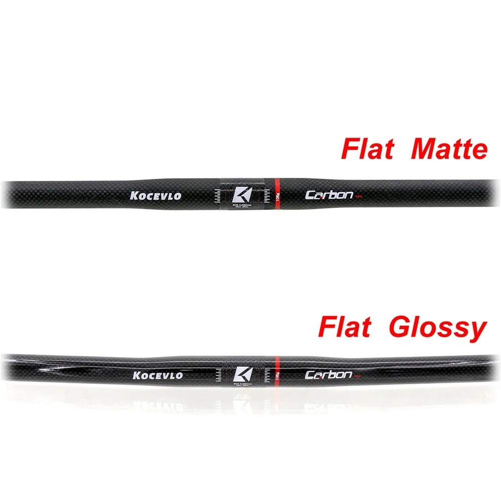 KOCEVLO Carbon Bike Handlebar 25.4mm BMX Folding Bike Flat Riser U Bar