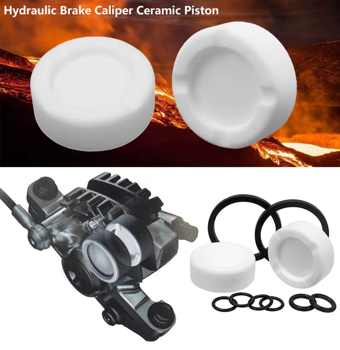 HEPPE Bike Hydraulic Brake Caliper Ceramic Piston MTB Road Bike Disc Brake