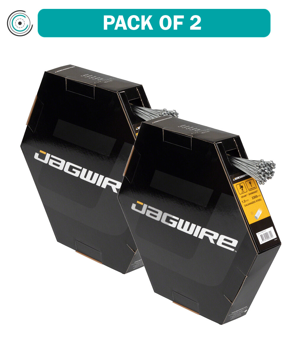 Pack of 2 Jagwire Basics Shift Cable 1.2x2300mm, Galvanized Steel, SRAM/
