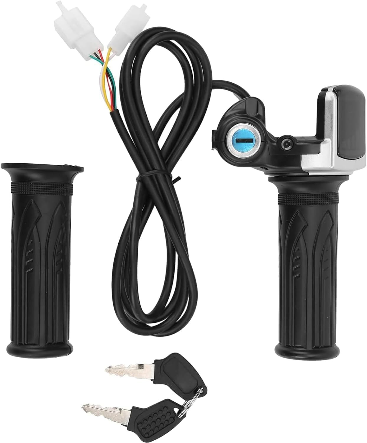 36V 48V Half Twist Ebike Throttle Grip Key Lock LCD Display 5 Pin Plug Speed