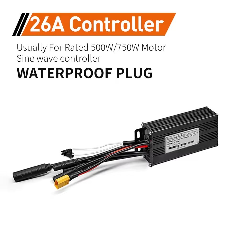 Ebike Controller Sine Wave 350W-1000W Motor Controller 24V/36V/48V 17A 26A 30A