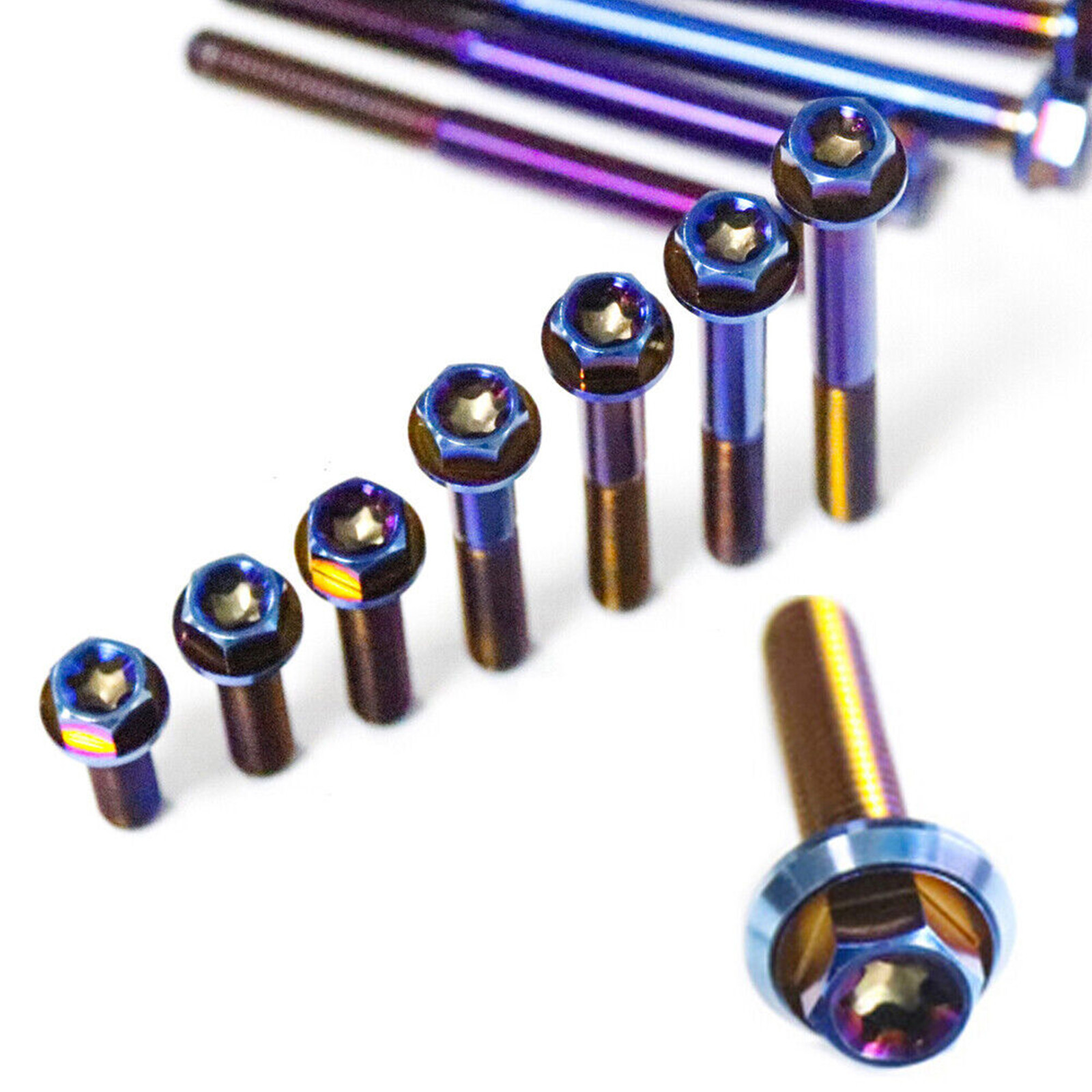 Titanium Hex Washer Screws M6X10-120mm Fastener Bolt Titanium/Gold/Burnt blue
