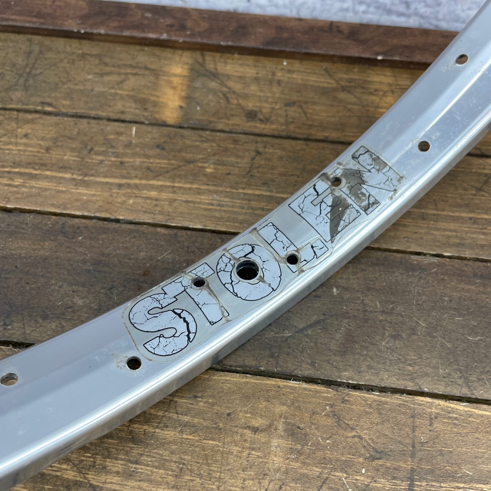 Stolen Brand Rampage BMX Rim 36h 20 in Silver Street Park Hoop 36 Hole Dents