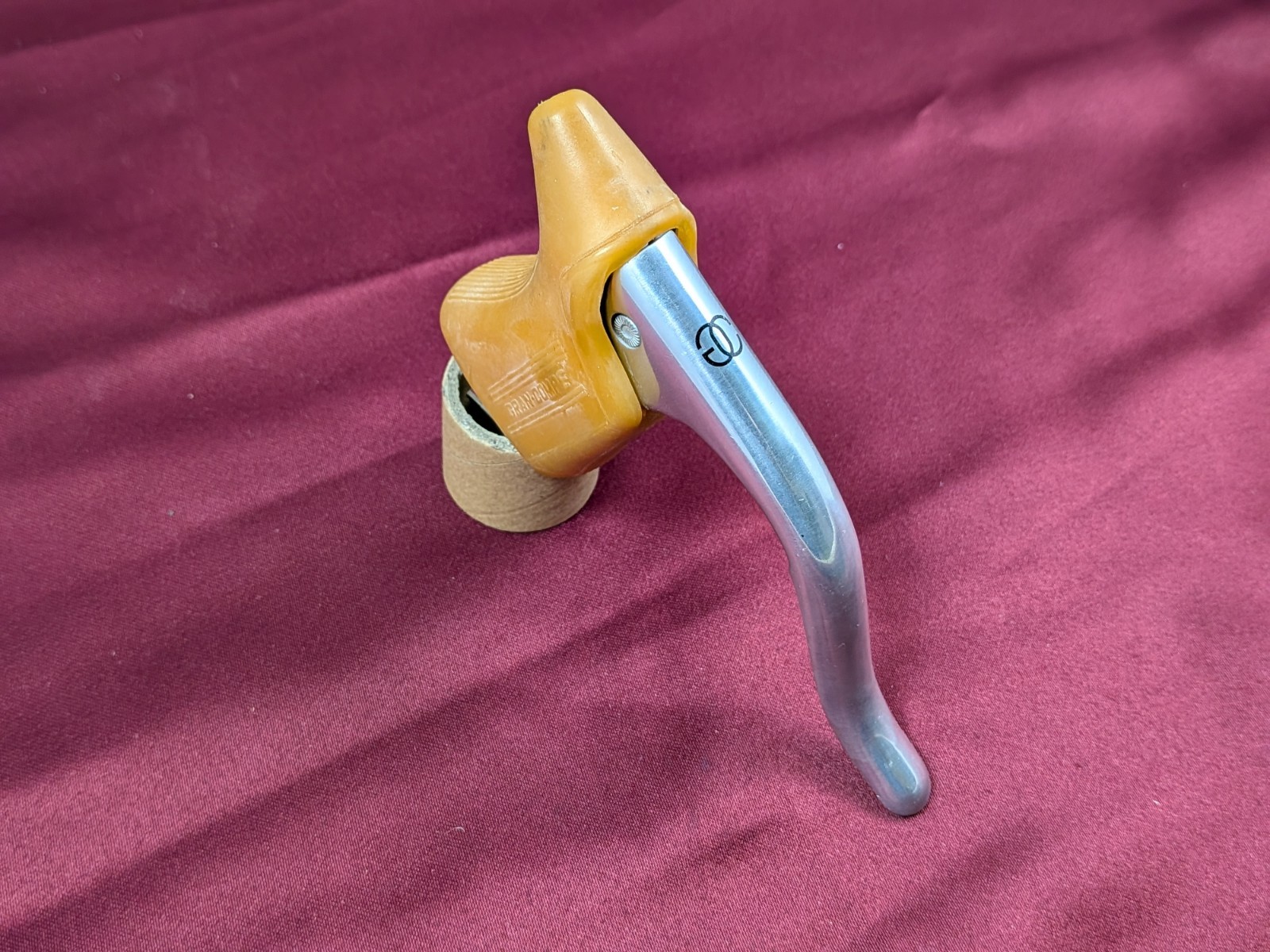 Vintage Gran Compe SINGLE Brake Lever Tan/Silver Non-Aero NOS