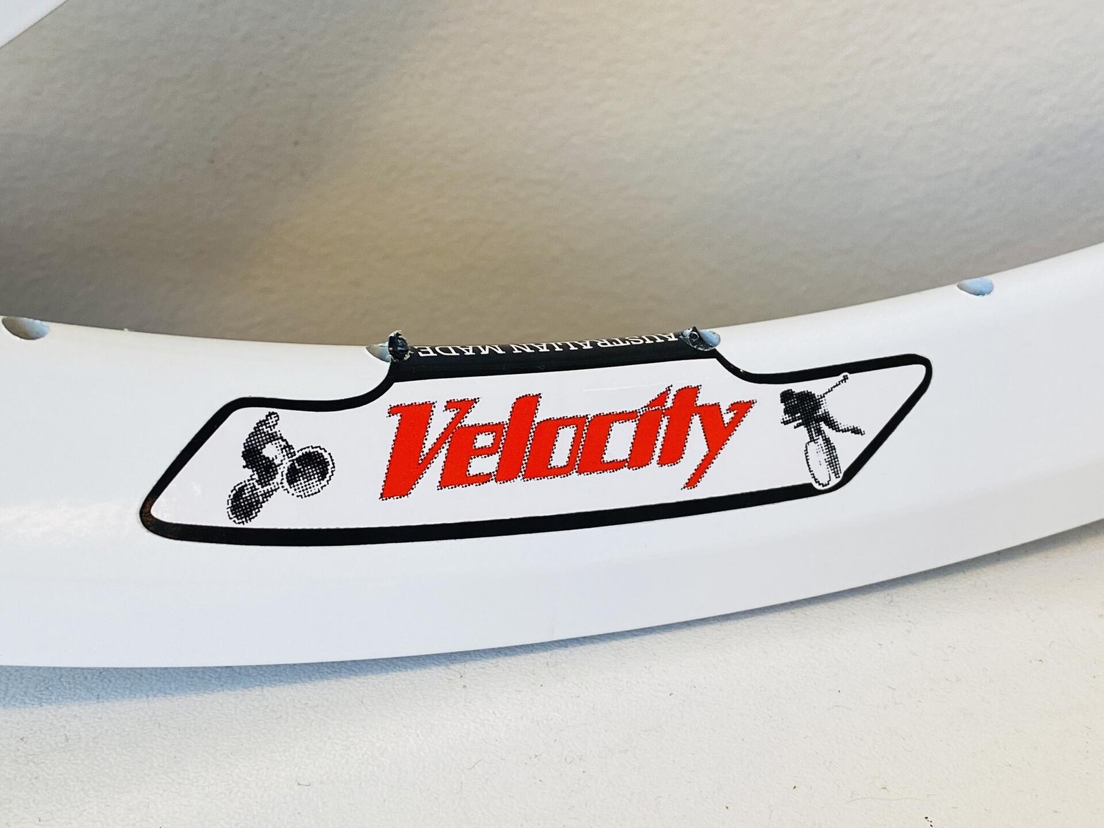 Velocity Chukker 700c Rim Set 48h White NMSW – Made in Australia