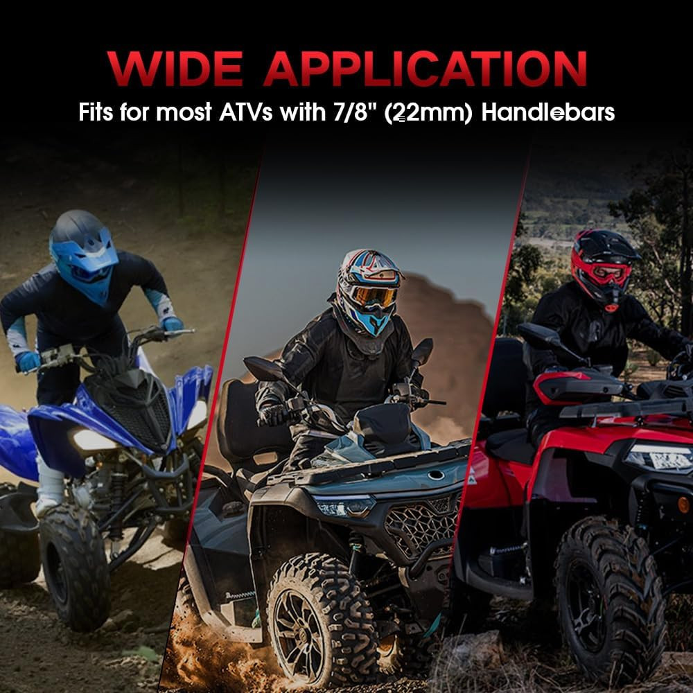 7/8″ 22Mm ATV Handlebar Grips Non-Slip Universal for Foreman Recon Raptor Grizzl