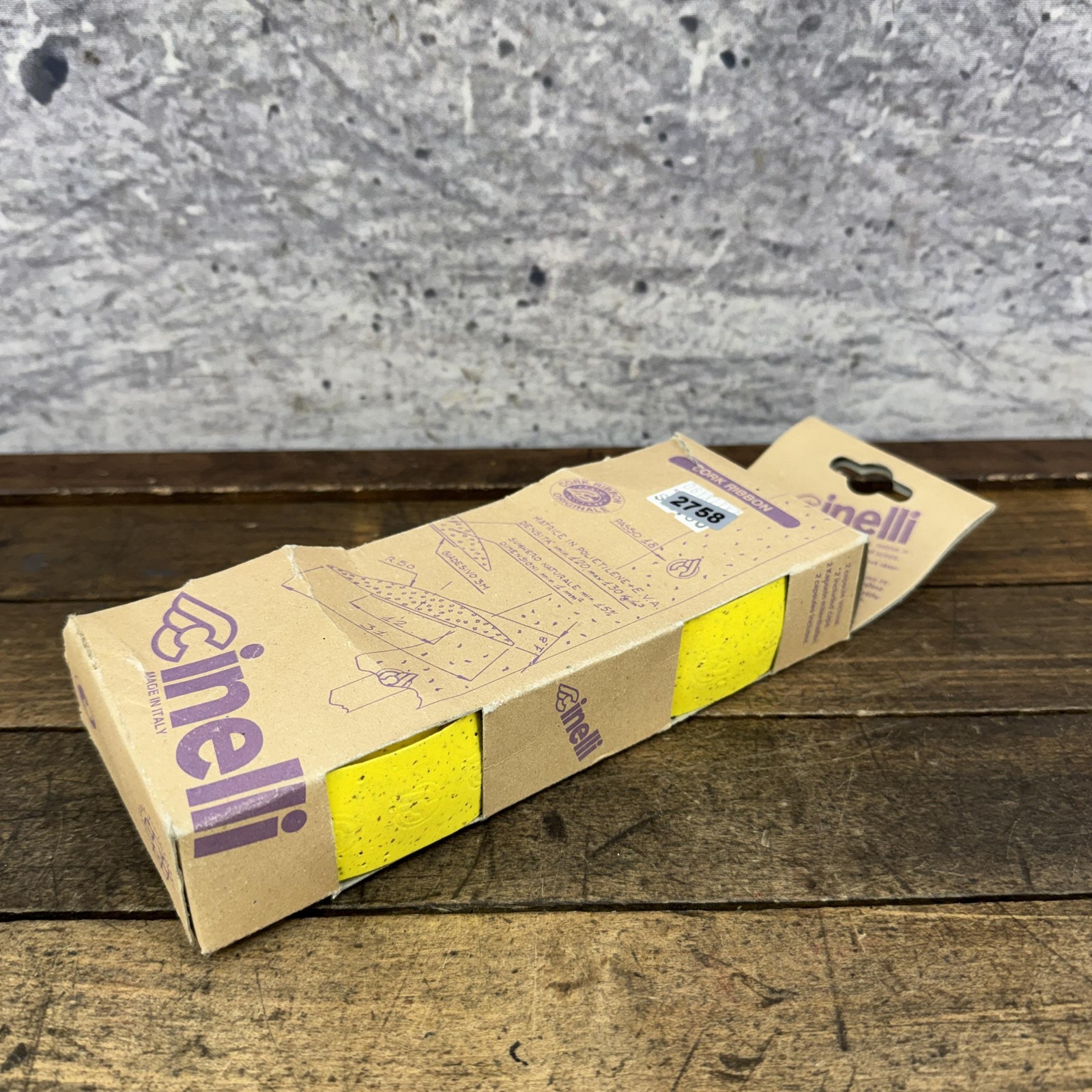 Cinelli Cork Ribbon Handlebar Tape Yellow Pair Road Bike Made Italy NOS Bar Wrap