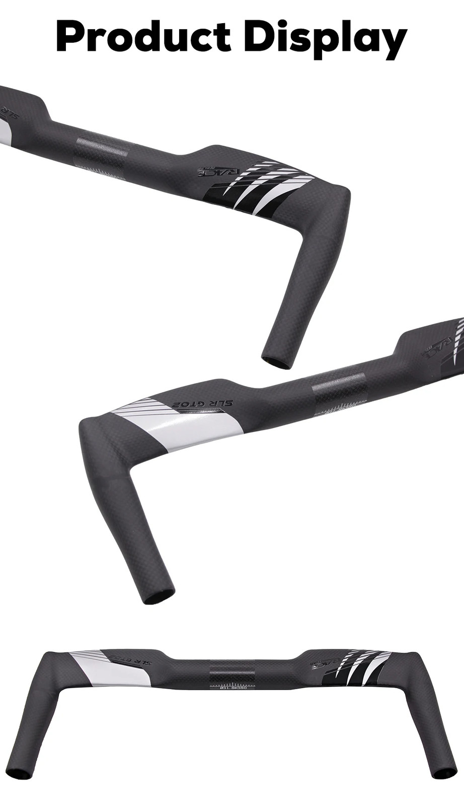 Full Carbon Road Bike TT Handlebar 0 Degree 380-460mm Width Triathlon Handlebar