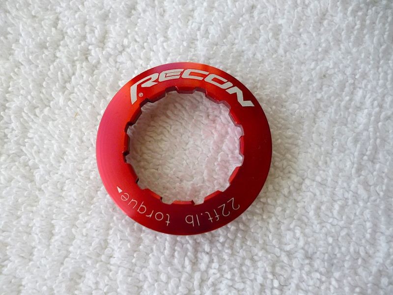 Recon Cassette Lockring – Alloy – Red Anodized – for Shimano SRAM Type Freehubs