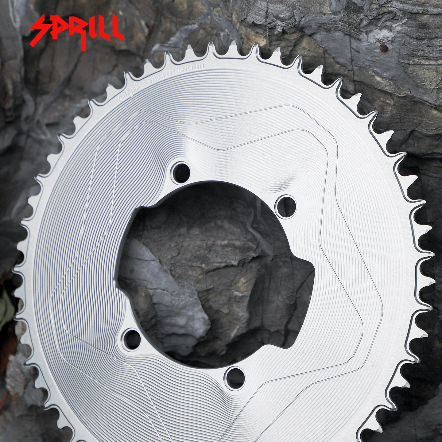 For SRM 9 Power Meter 3mm Offset Chainrings 110BCD FOR TT TRIATHLON Aero 56T-54T