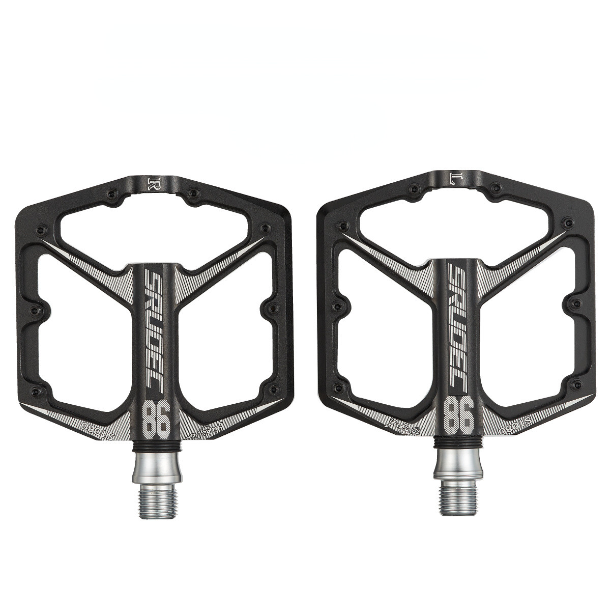 Wide CNC Aluminum Chrome Steel Bicycle Pedals 3 Bearings, Bicycle Platform