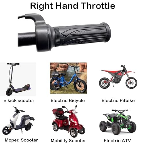 EBike Full Twist Throttle, 12V-72V Universal Electric 3 Pin waterproof plug