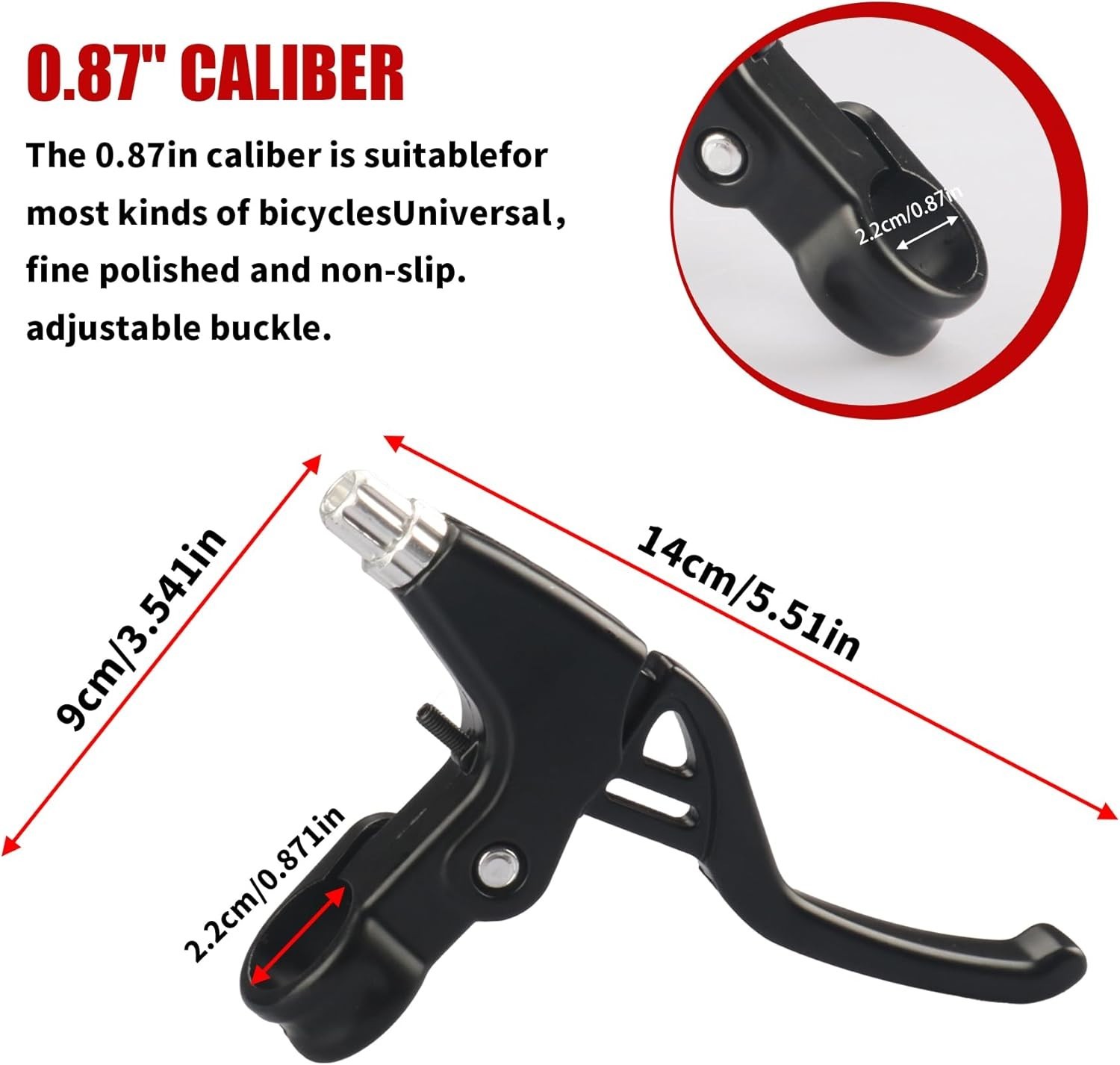 Auto-Repositioning 2.2cm Bike Brake Levers – Lightweight & Ambidextrous Handling