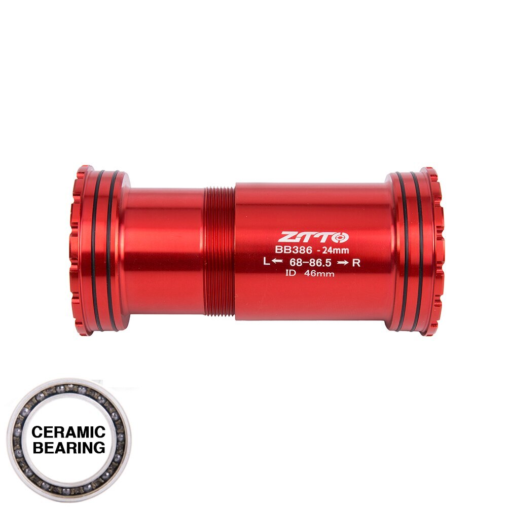 BB386 24mm Adapter Ceramic Bearing Press Fit Bicycle Bottom Brackets Bike BB