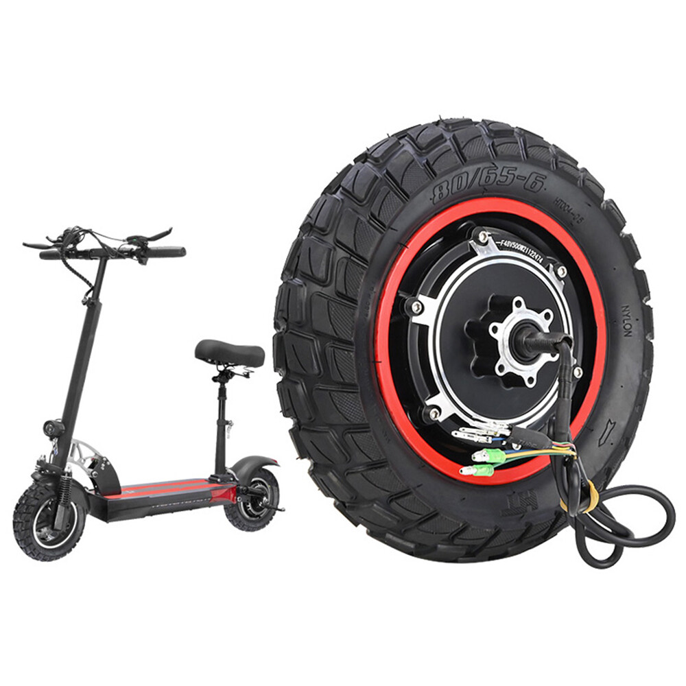 10In E-Scooter Hub Motor Wheel Waterproof Inflatable Rear Tire 500W 40V N5C9