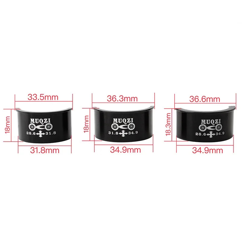 2PCS New Bike Front Derailleur Shim Adapter 28.6 to 31.8 34.9 Clamp Converter