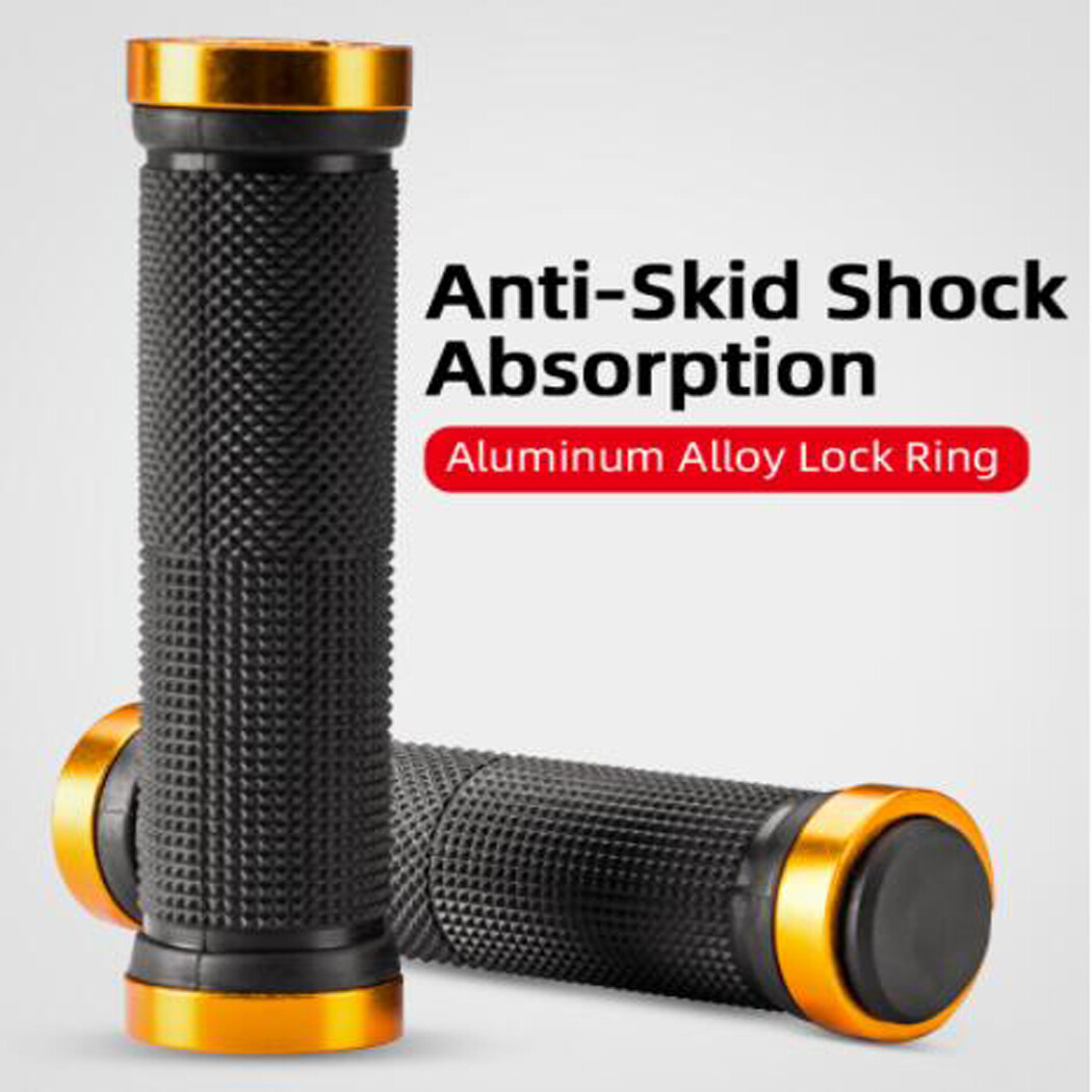 ROCKBROS Bike Grips Shock Handlebar Anti-Slip Soft Rubber Hand Grips Ergonomic