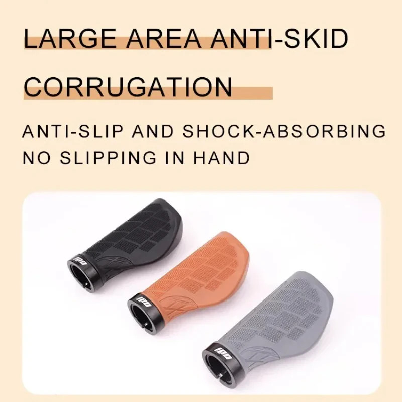 MTB Bike Handlebar Grips Ergonomic Rubber Anti Slip Long Short Bicycle Grips