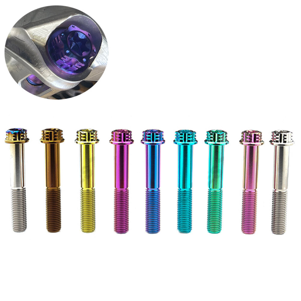 Titanium Alloy Screws M10x20/25/40/55/60mm Pitch 1.25mm Flange Scoket ti Bolts