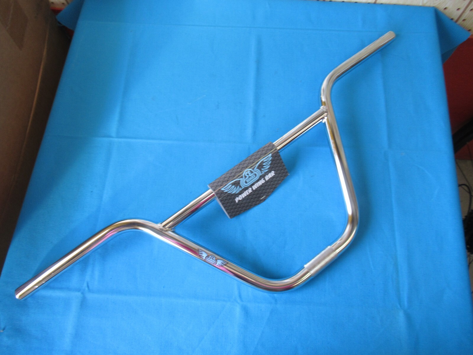 SE Racing BMX Bicycle Power Wing Handlebar in Chrome – New