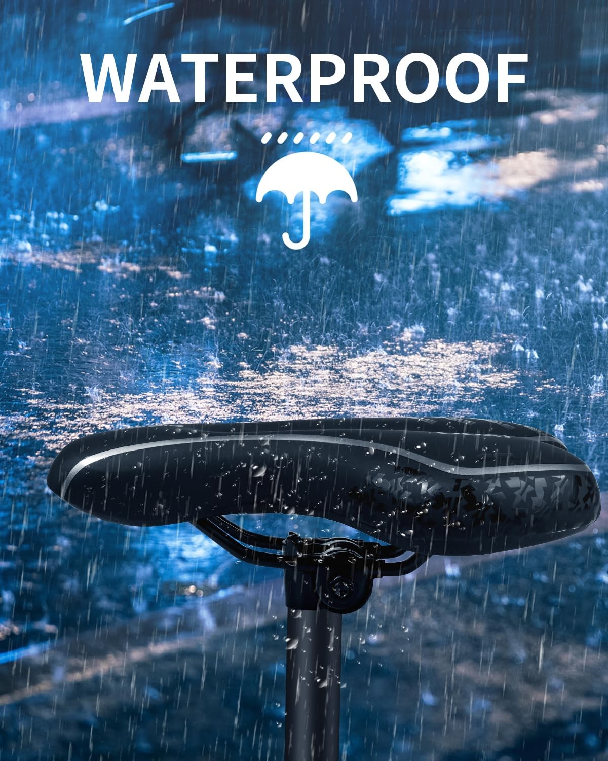 MTB Gel Bike Seat Cushion Mountain Bicycle Saddle Soft Breathable Waterproof