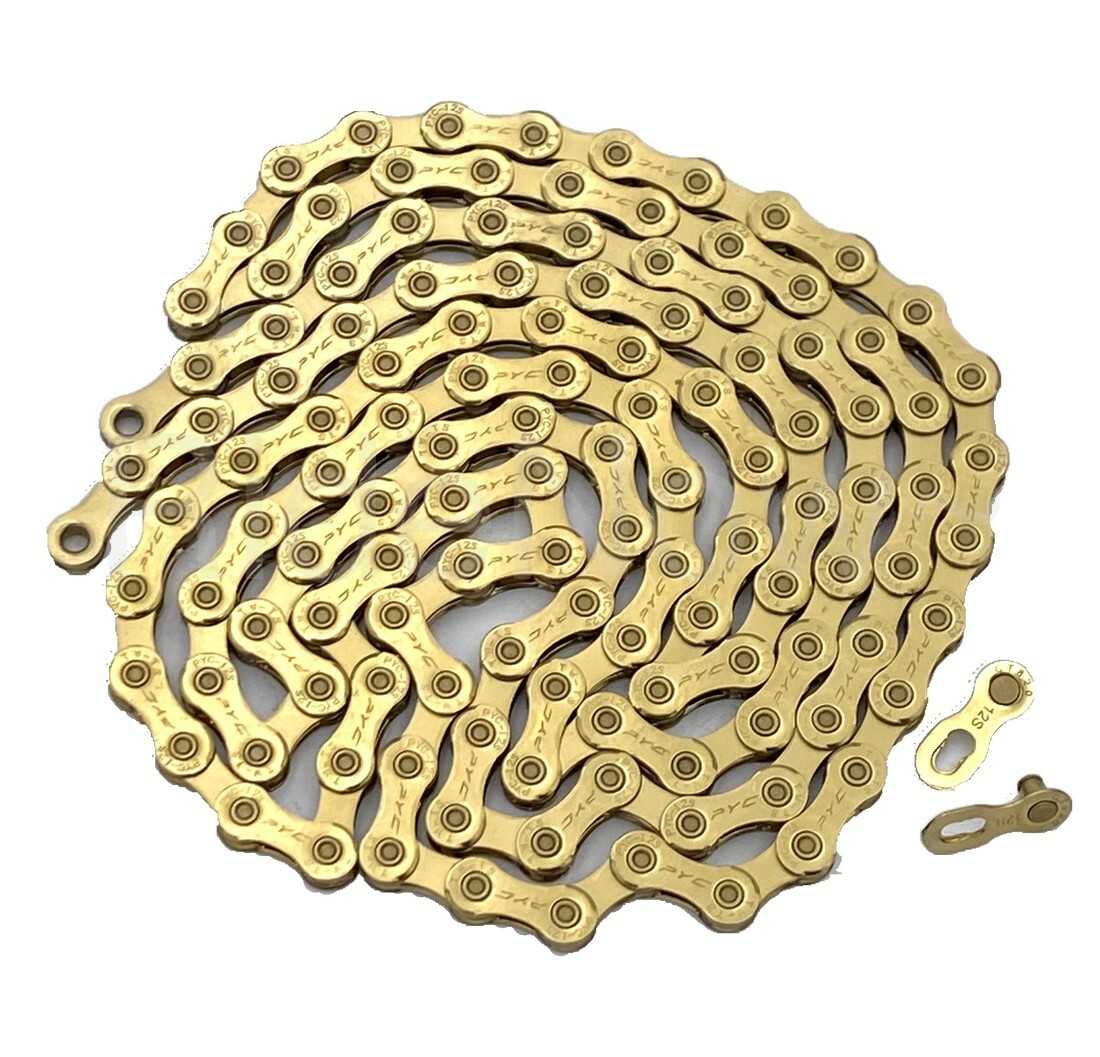 PYC SP1202 Bicycle Bike 12 Speed Chains fit KMC X12/Shimano/Campy/Sram 126L Gold