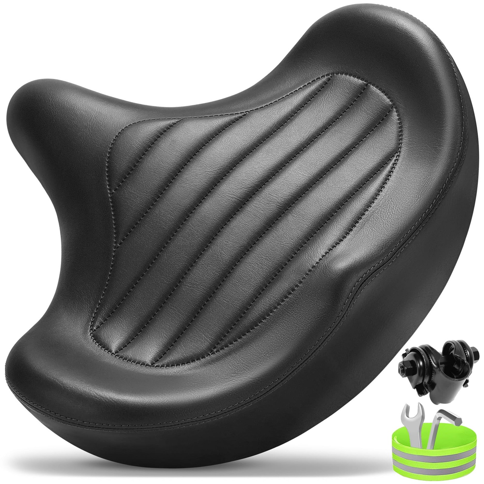 CDYWD Oversized Bike Seat for Men & Women Comfort, Extra Wide Bicycle Seat Cu…