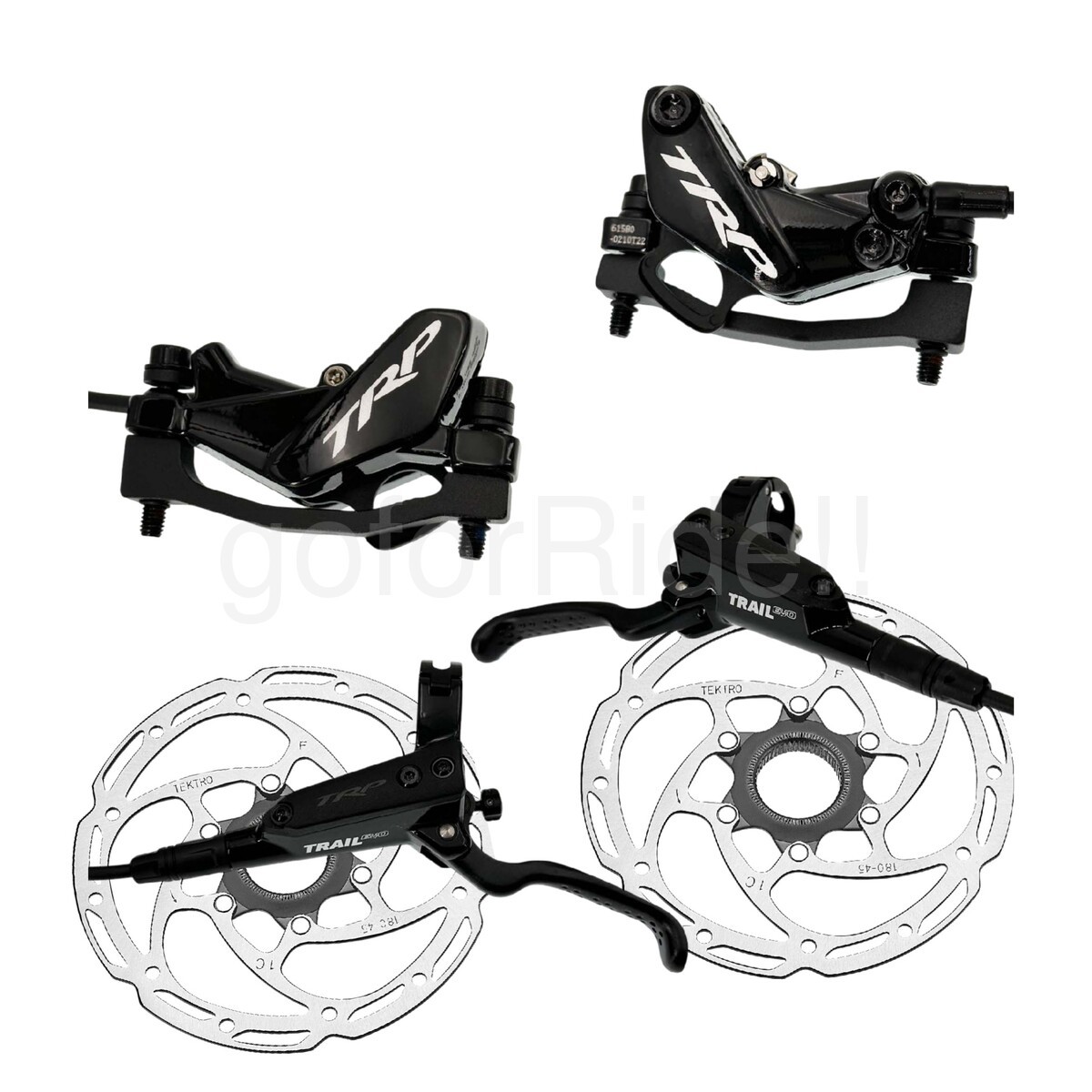 Trail EVO by TRP DH 4 Piston Hydraulic Disc Brake Front&Rear Set+2x180mm Rotor