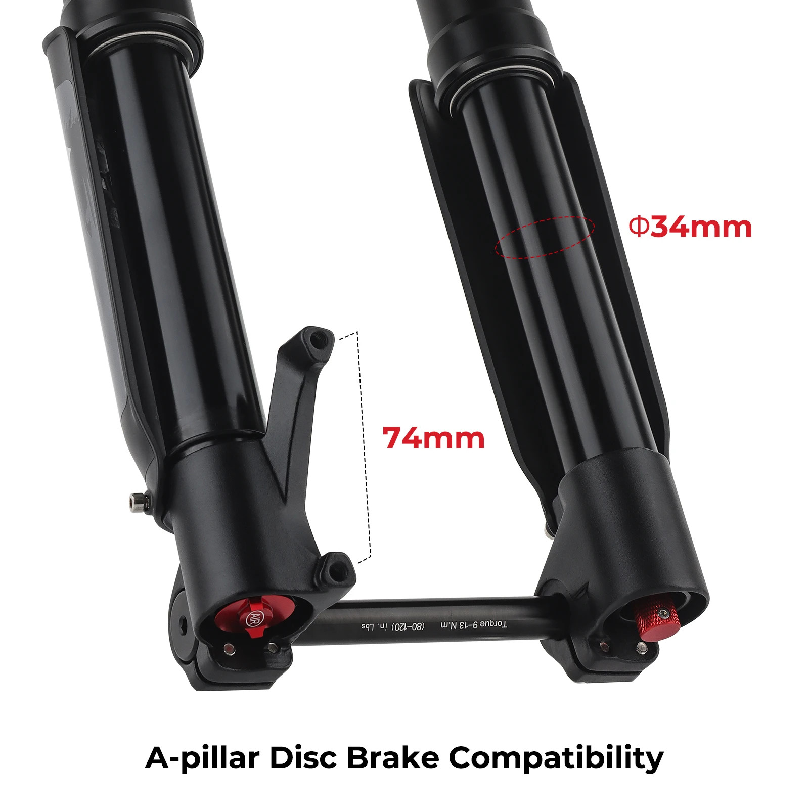 Double Shoulder MTB Inverted Fork 29inch Boost Travel 140mm Adjustable Damping