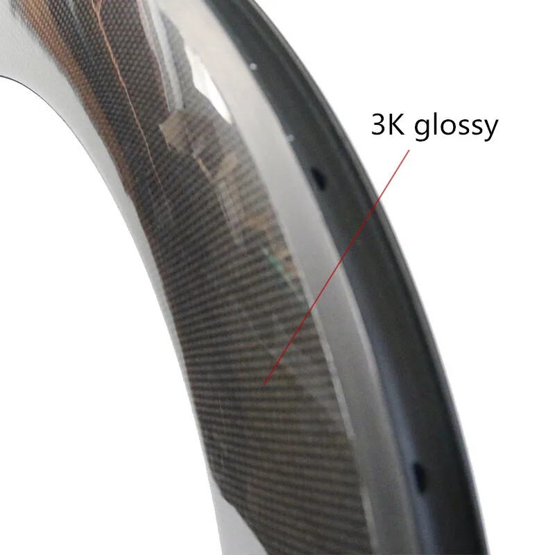 Road Bike Carbon Rim 700C 20/30/38/45/50/55/60/75/88mm Depth 23mm Width Clincher