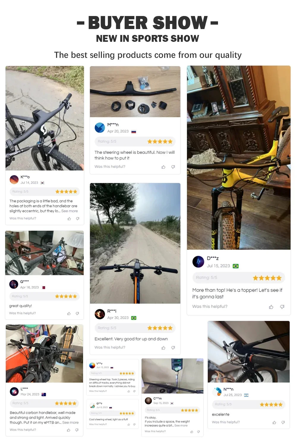 -9 -10 -12 -14 Degree Full Carbon Fiber Integrated Cockpit MTB Handlebar
