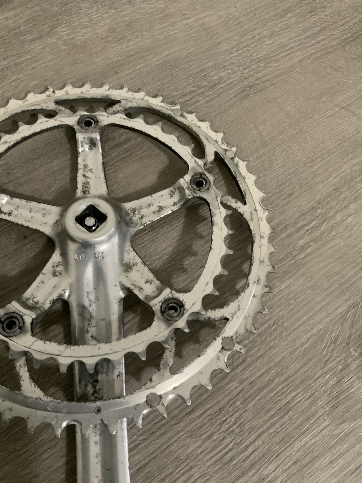 CAMPAGNOLO CHORUS CRANKSET DOUBLE 175 MM ARMS 53-39 TOOTH 7, 8 OR 9 SPEED