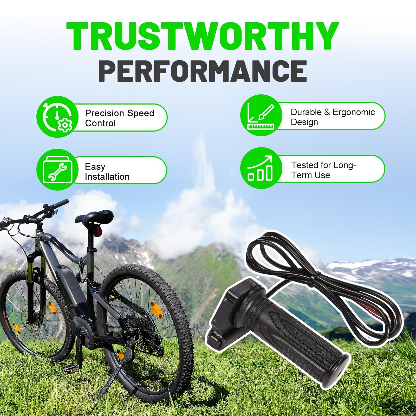 Leaptrend 36V Electric Bike Scooter Throttle Cruise Control Button Handle Twist