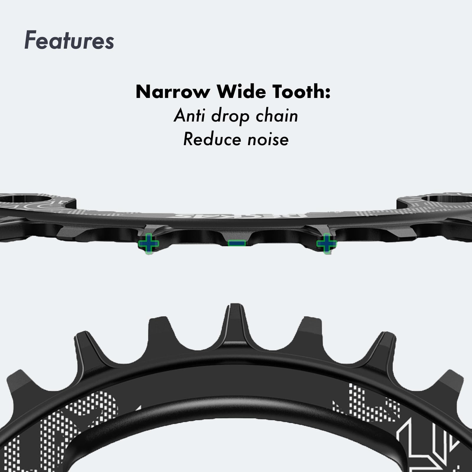 DJC Bike Chainring Asymmetrical 96BCD Narrow Wide Tooth MTB for XT SLX M6000 …
