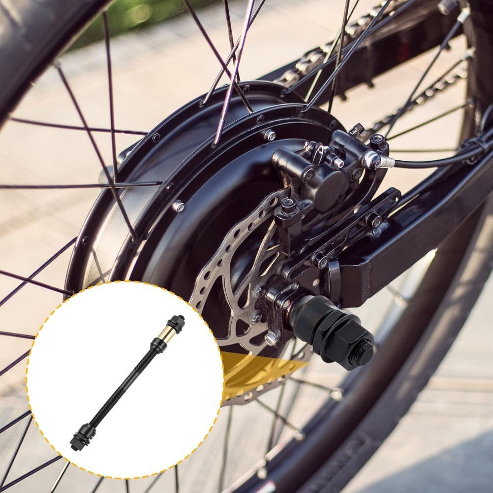 Bicycle Rear Axle Kit 3/8″ x 26 TPI 175mm for Multiple Speed Hubs with Conical