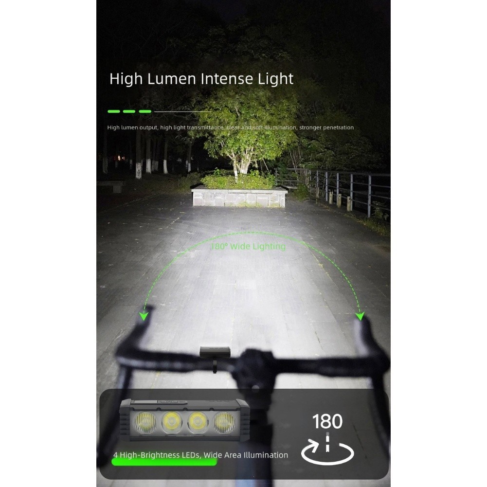 Bicycle Light 4000 Lumens 2000 MAh for Battery Efficient Battery Life For